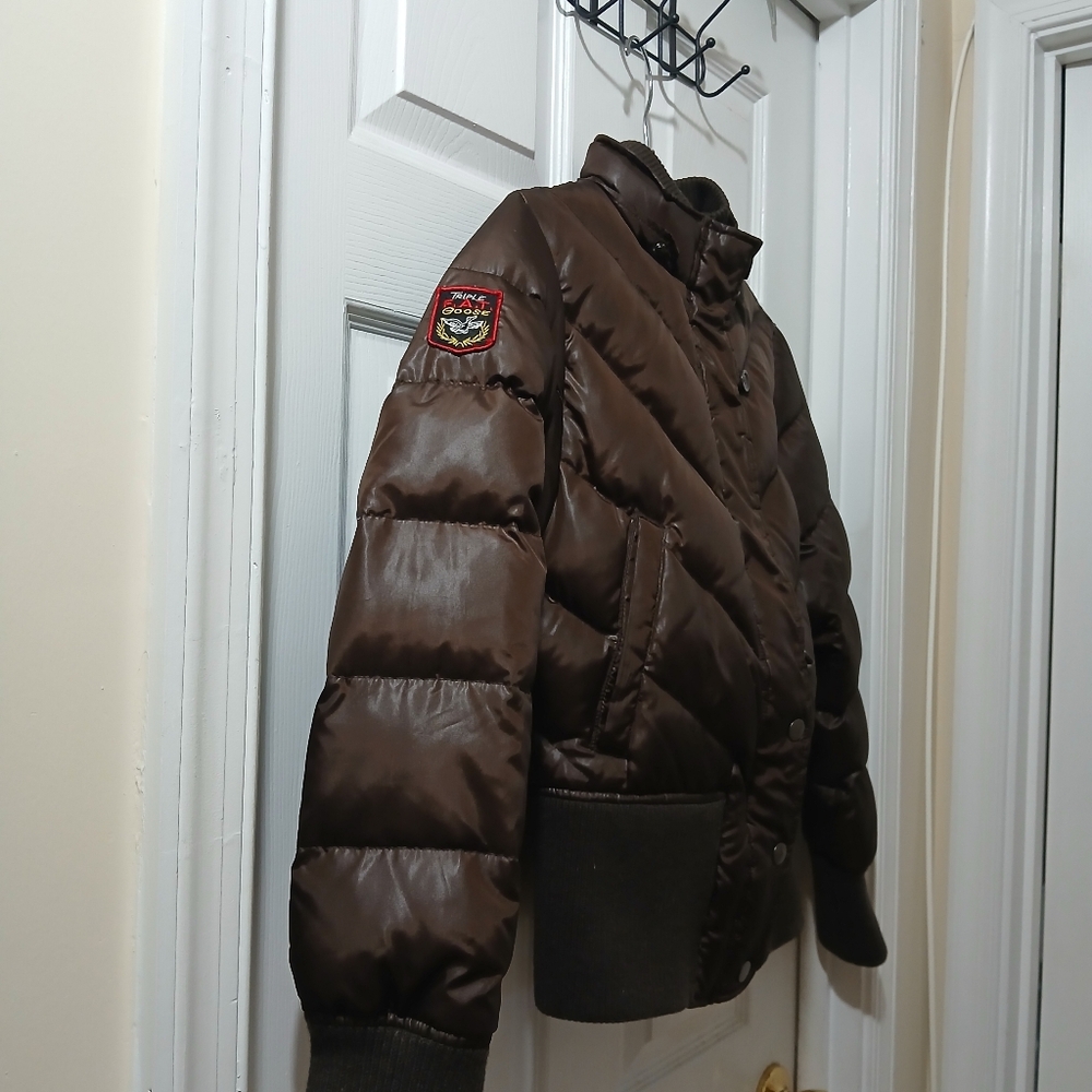 Triple F.A.T. Goose Vintage Goose Down Puffer/Bomber Jacket Size Small for Women - Picture 8 of 13